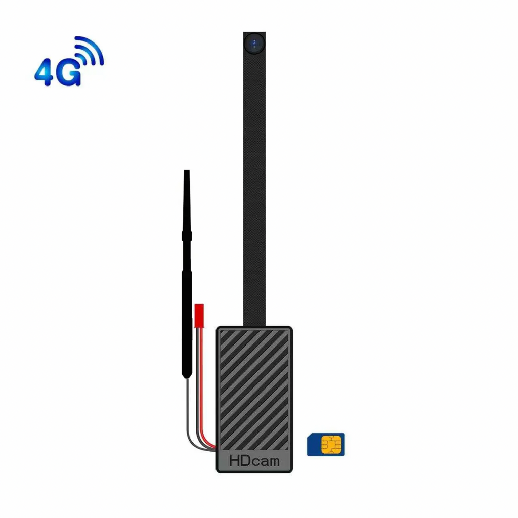 كاميرا صغيرة ببطاقة SIM 4G مع فيديو عالي الدقة 1080P وكشف الحركة وميكروفون مدمج